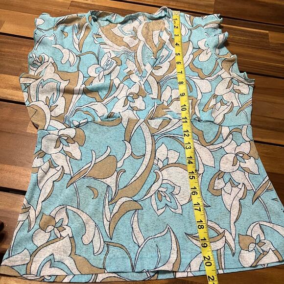 Y2K Fairycore Blue Floral Baby Doll Tie Top Size Small - Picture 4 of 7